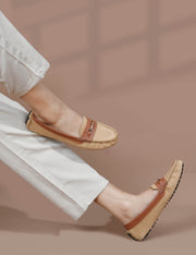 Padchin Women'S Buckle Detailed Moccasins Range Loafres Shoe For Ladies
